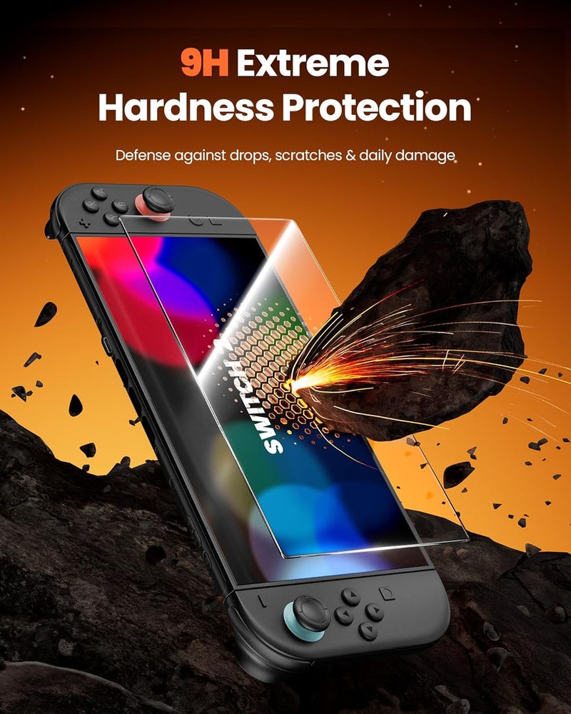 VOYEE Screen Protector for 2025 Switch 2, 7.9 Inch Tempered Glass 3 Packs, 9H Hardness Anti Scratch, Ultra HD Clear, Bubble Free, Touch Sensitive, Easy Installation Kit Included - Image 4